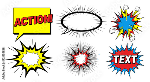 Comic book speech bubbles collection