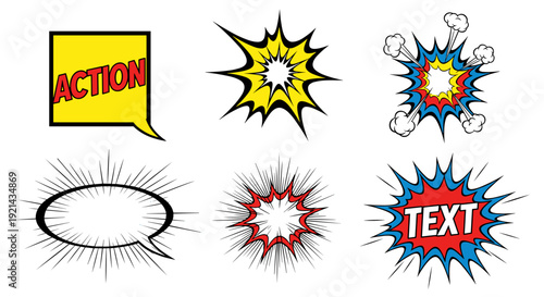 Comic book style speech bubbles