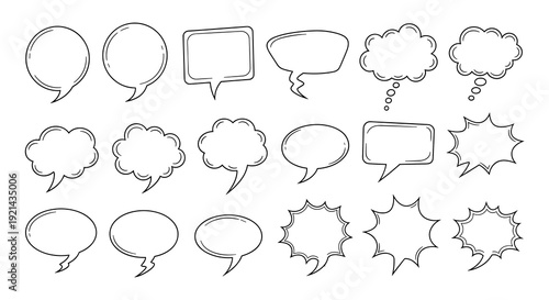 Blank speech bubbles