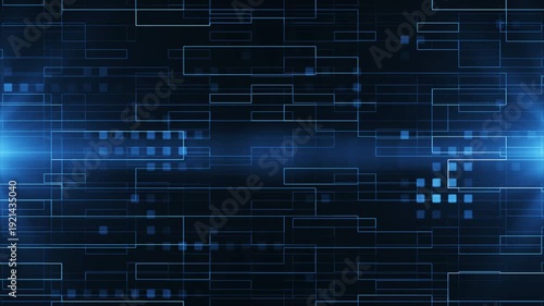Blockchain network visualization for cryptocurrency presentations, DeFi projects, and Web3 technology videos. Digital ledger concept background. Seamless 4K loop.