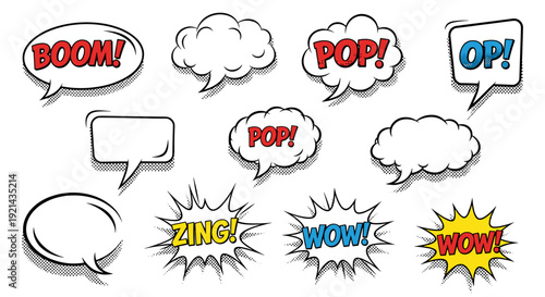 Comic speech bubbles