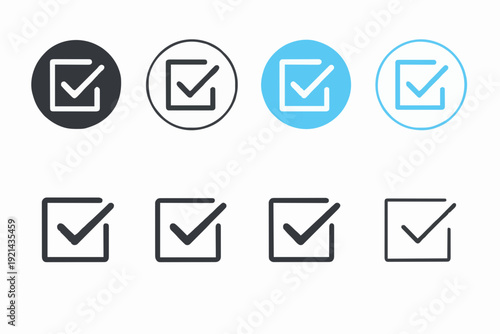 Simple Check Mark Icons Set
