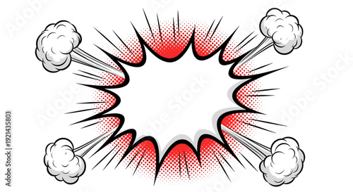 Comic style explosion graphic