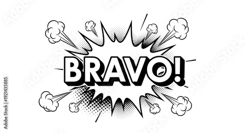Bravo comic book text burst