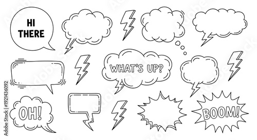 Comic speech bubbles