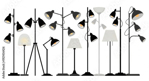 Modern Floor Lamps Collection Design.