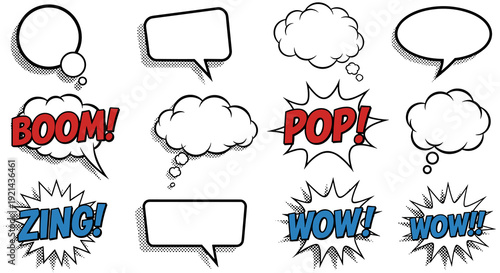 Comic book speech bubbles