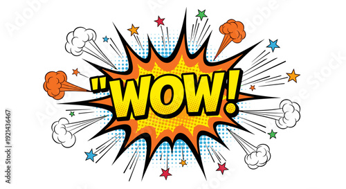 Comic book wow burst effect