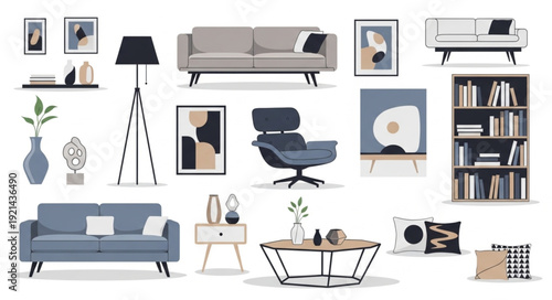 Modern Furniture and Home Decor Items.