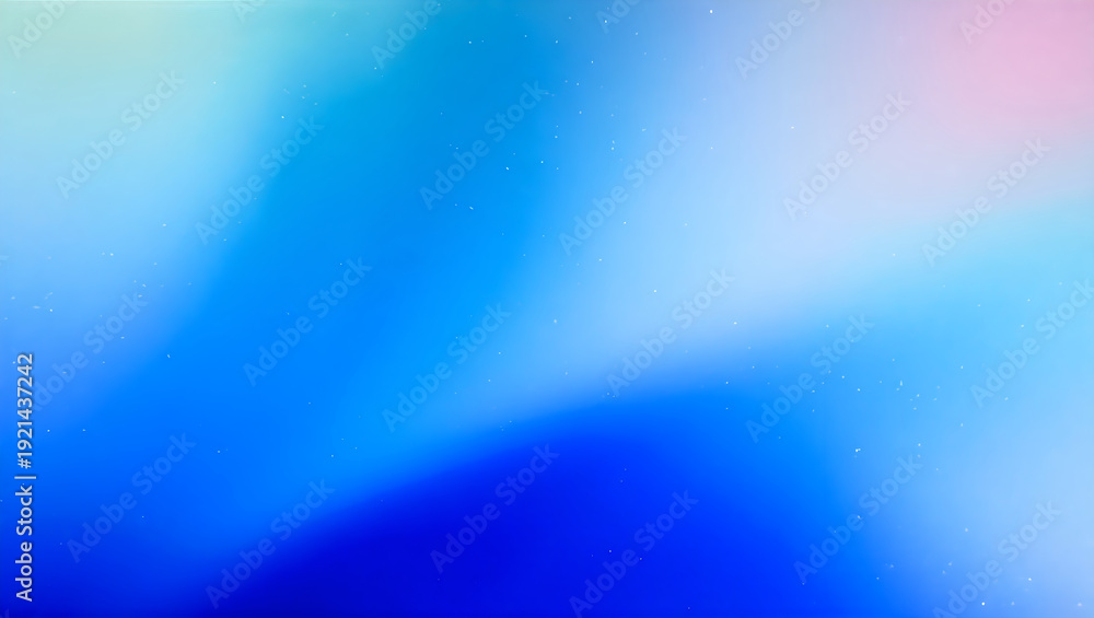 Fototapeta premium A smooth gradient transitions from deep blue to soft pink with subtle light particles.