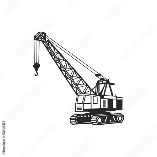 construction crane vector illustration 