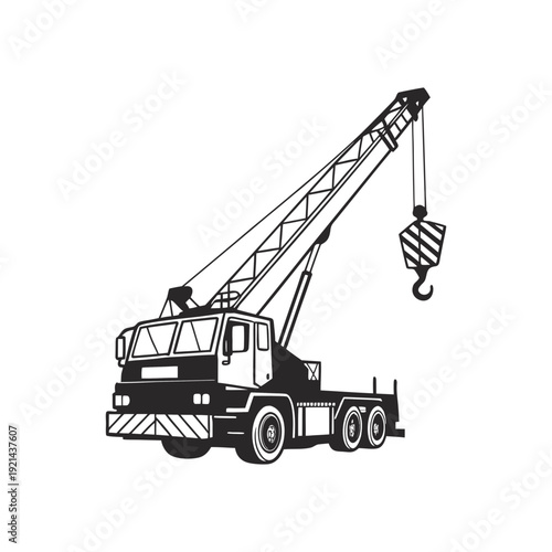 crane and truck