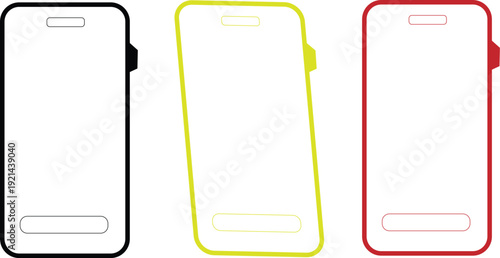 Vibrant yellow light effect border on white background