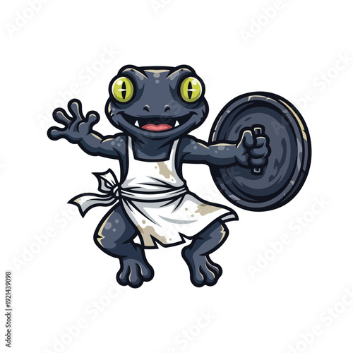 Frog weightlifter with shield