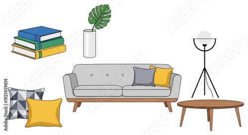 Modern Living Room Furniture Arrangement.