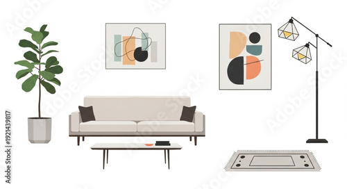 Modern Living Room Furniture Arrangement.