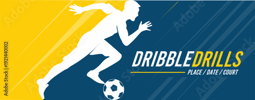 Great editable vector illustration of soccer or football  player with great dribbling skill best for your digital design and print	