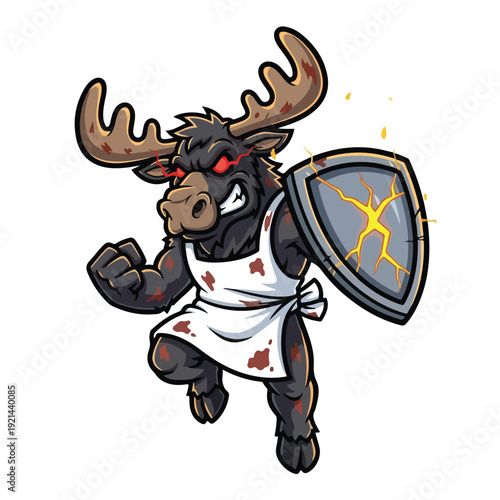 Moose Warrior with Shield