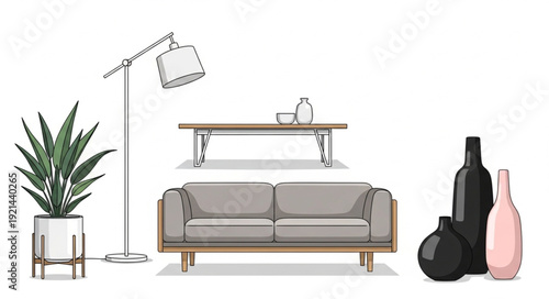 Modern Living Room Furniture Arrangement.