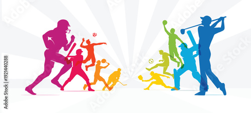 Premium editable vector collection of popular sport players in USA