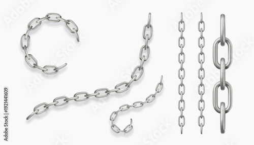 metal chain isolated on white
