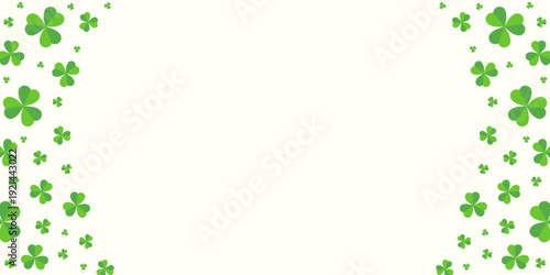 Green Clover Frame Background Vector Illustration