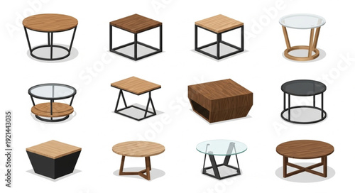 Modern Minimalist Coffee Tables Collection.