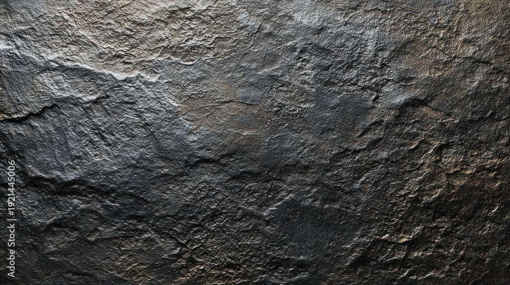 Fototapeta premium Textured dark stone surface with rough uneven patterns