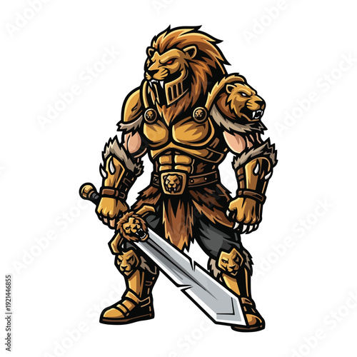 Warrior Lion Knight with Sword
