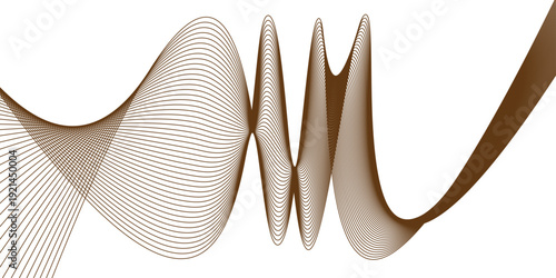 Golden ribbon vector illustration on an isolated white background featuring sharp metal steel pen and pencil tool set objects for macro drawing equipment