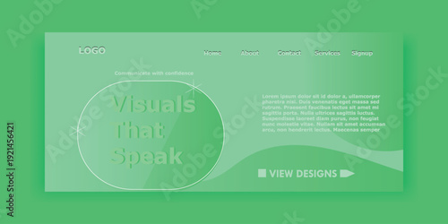 Abstract landing page, colorful web banner vector illustration design background, Visuals that speak futuristic template 