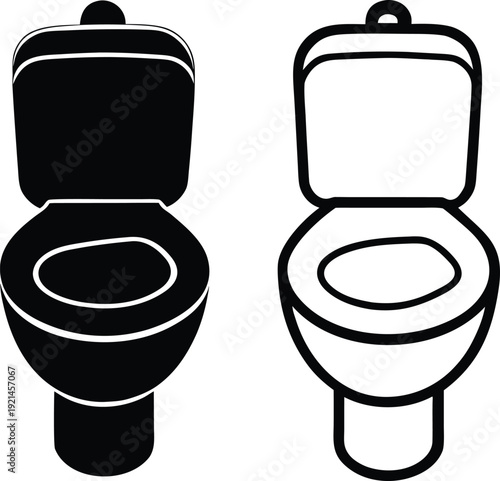 Toilet Silhouette Icons