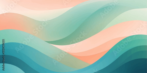 Abstract colorful wave background with flowing rainbow lines and smooth curves forming a vibrant modern design wallpaper