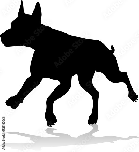 A detailed animal silhouett...