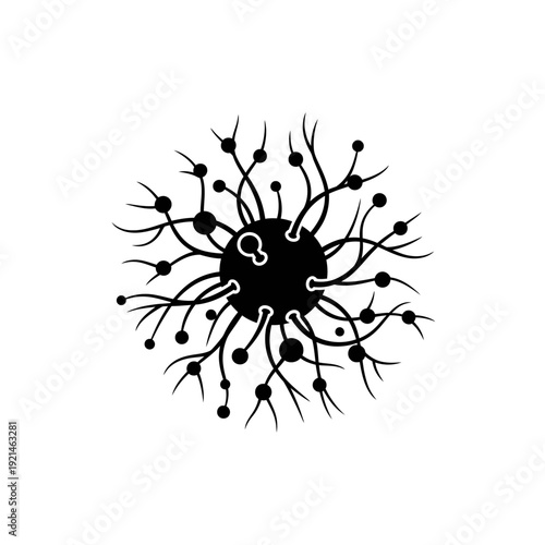 Neuron Cell Body with Dendrites and Axons.