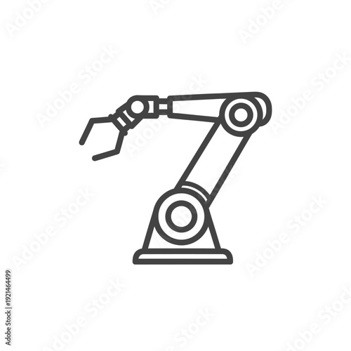 Industrial Robot Arm Machine Illustration.