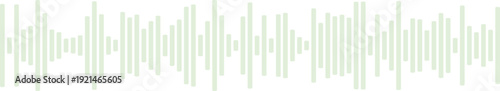 Pale green sound wave graphic, minimalist representation of audio signals and technology.