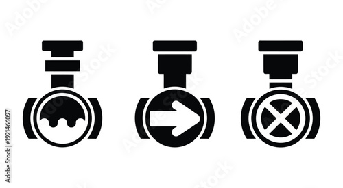Water flow icons vector