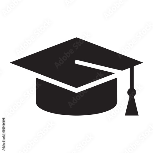 Graduation Cap Icon Simple Academic Achievement Symbol