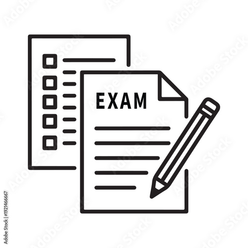 Education Exam Icon Study Test Assessment Symbol