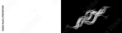 Bild auf Leinwand PNG image of Wispy white ethereal smoke plume elegantly twisting in a dynamic wa
