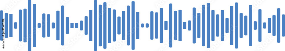 Obraz premium Blue sound wave visualization