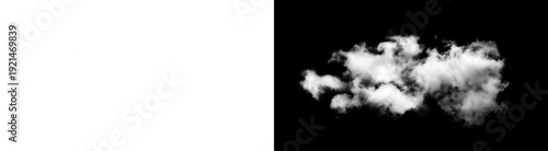 Fotografie PNG image of Detailed fluffy white cumulus cloud element showcasing wispy textur