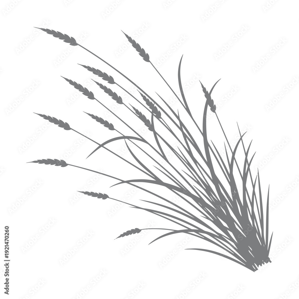 Fototapeta premium Wheat Stalks Icon Illustration