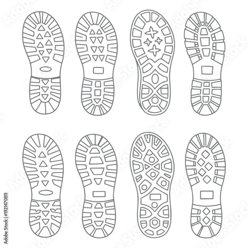 Collection of Various Shoe Sole Prints