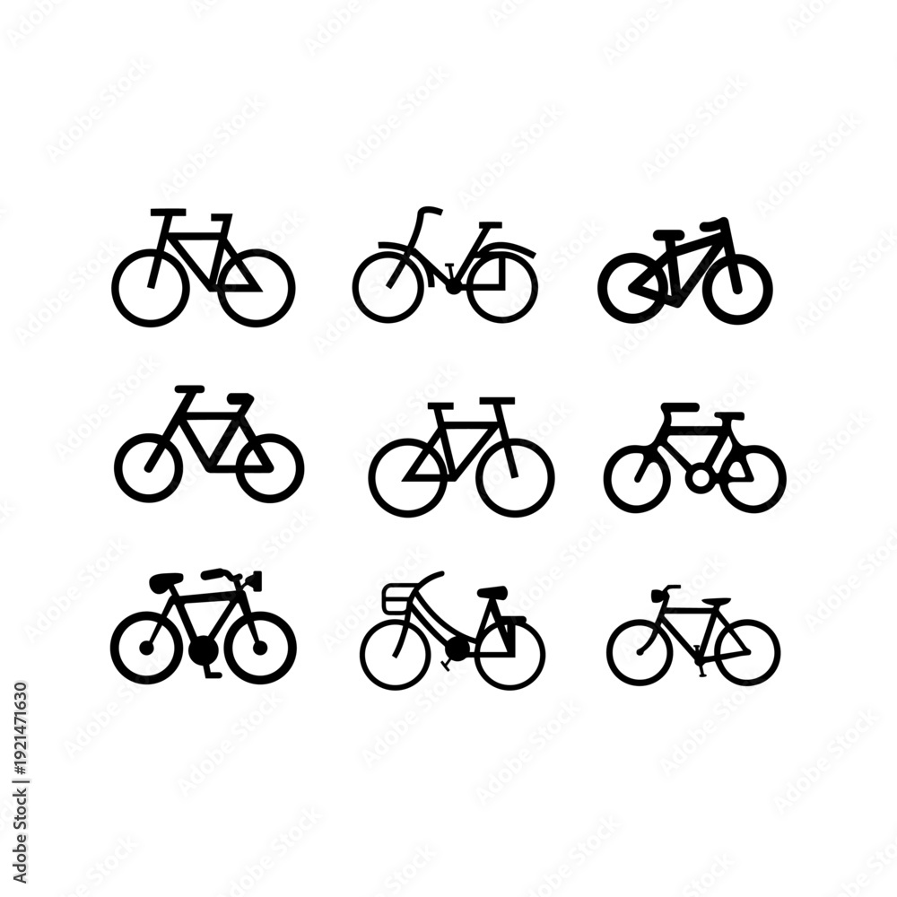 Obraz premium Bicycle Icon Sheet
