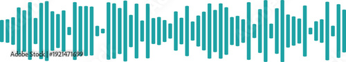 Teal sound wave visualization