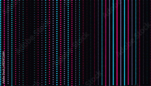 Abstract Modern Neon Digital Dotted Lines Motion Glitch Vector Background