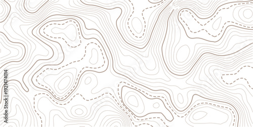 Vector geographic contour mounted map background. Abstract minimal The patter discovery vector topo map. Abstract line contour mountain terrain map background. Vintage outdoors style wallpaper.