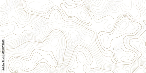 Vector geographic contour mounted map background. Abstract minimal The patter discovery vector topo map. Abstract line contour mountain terrain map background. Vintage outdoors style wallpaper.